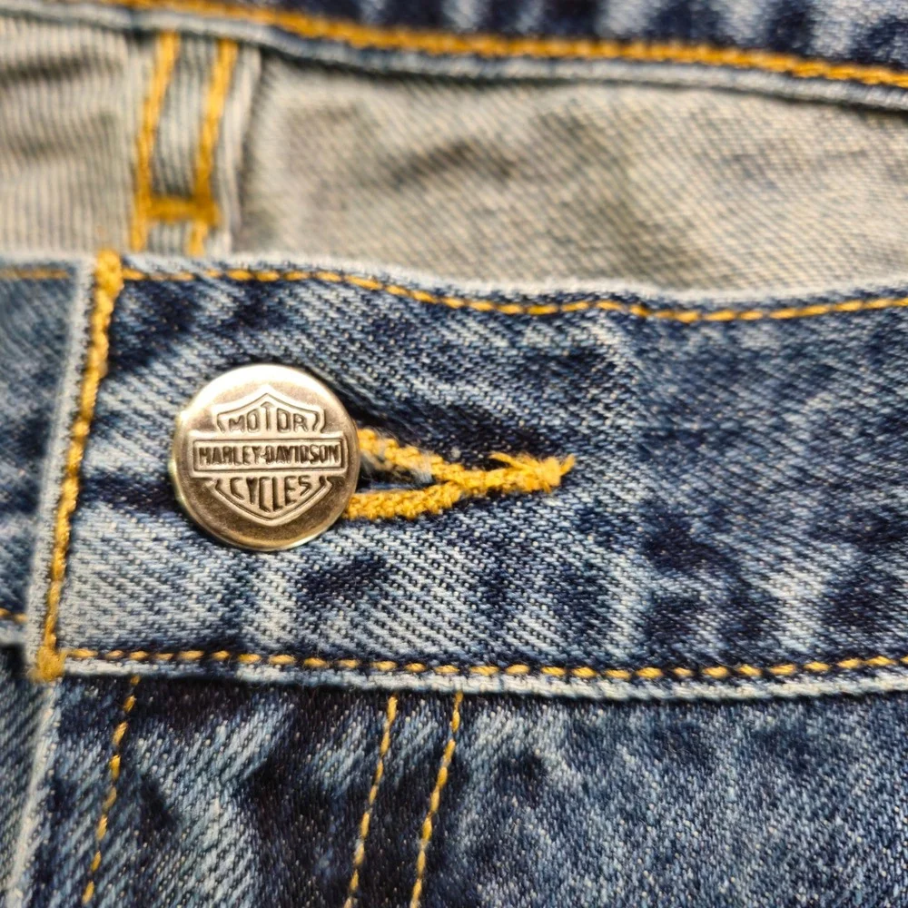 Harley Davidson Jeans Mens Size 36x32‎ Blue Denim Biker Motorcycle Casual